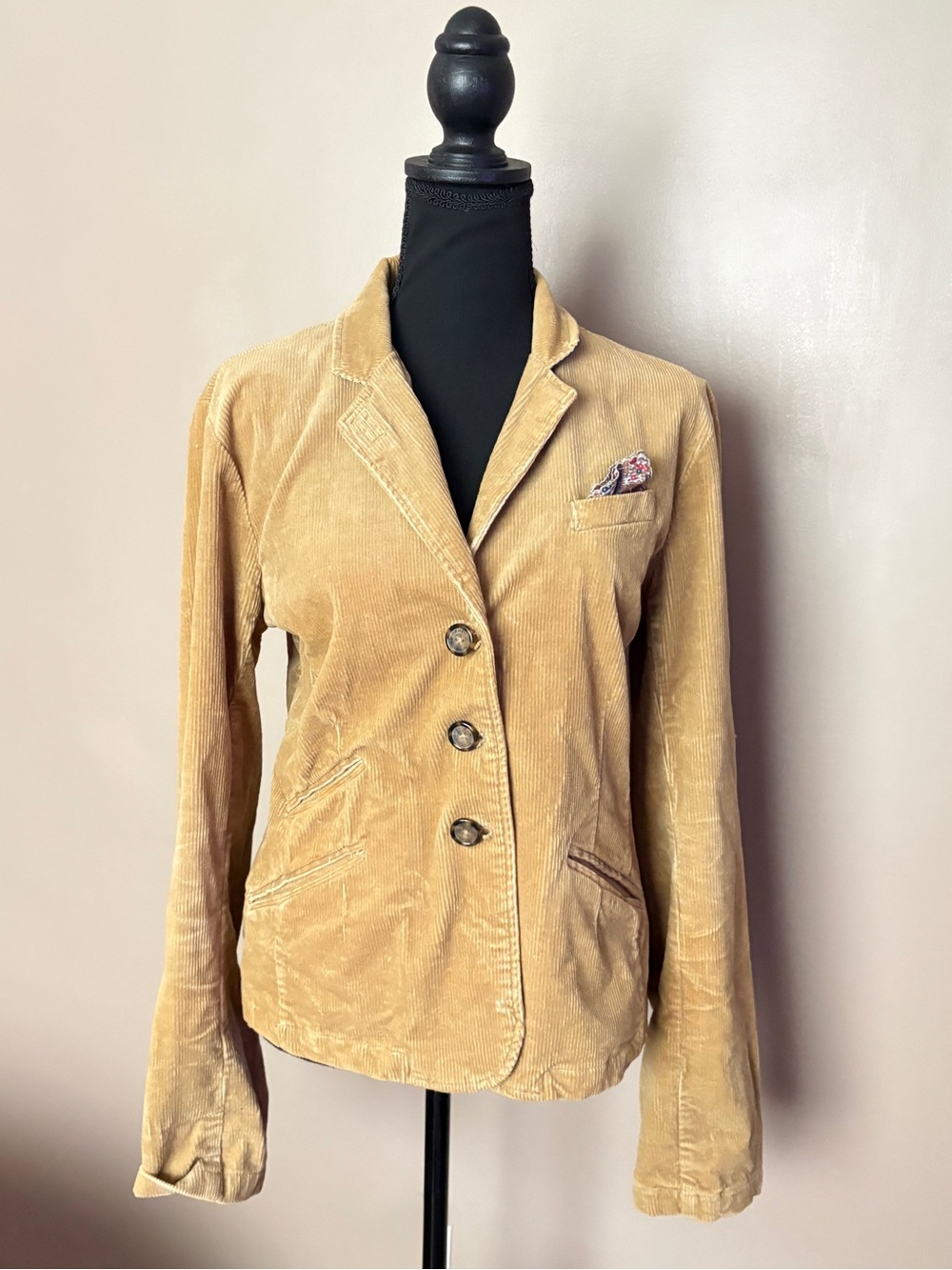Vintage American Eagle tan corduroy blazer preppy jacket Y2K 90s academia sz XL